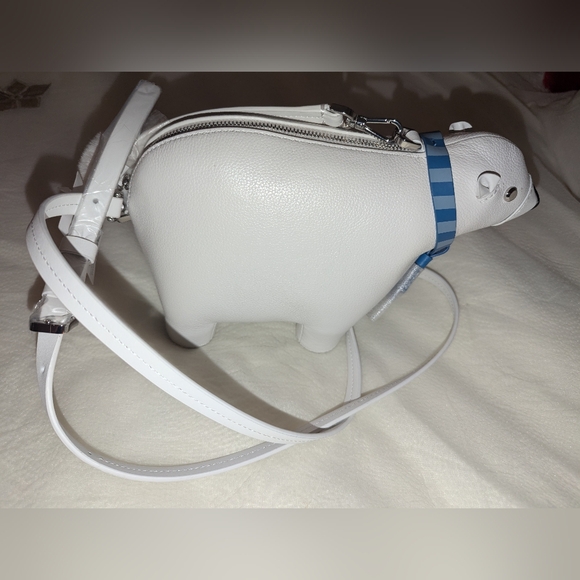 Kate Spade | Artic Friends White Leather Polar Bear Crossbody Handbag Purse NWT - Picture 4 of 9